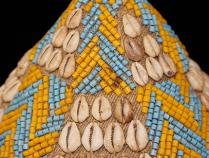 Kuba Hat with Cowrie Shells MW60 - D.R. Congo - SOLD 3